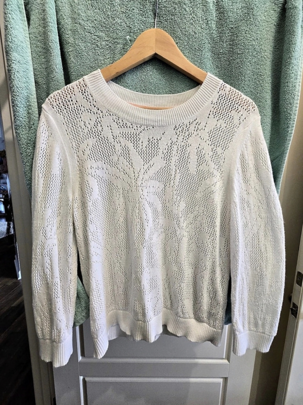 Tommy Bahama Beach Side Palm Sweater White Medium